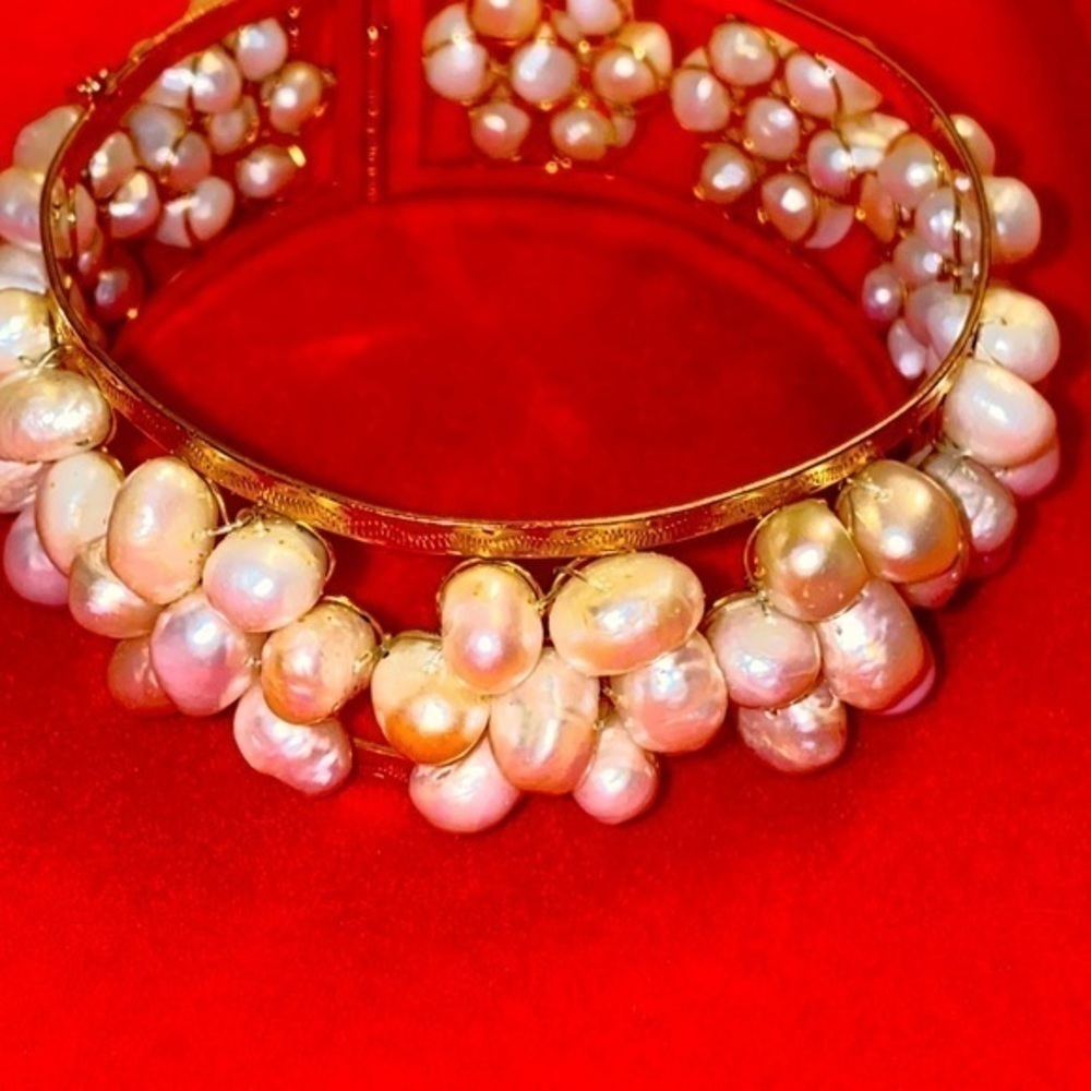 BRACELET
14K Pearls & Gold woman’s Bracelet ambiance vintage look for chic woman - Picture 3 of 9
